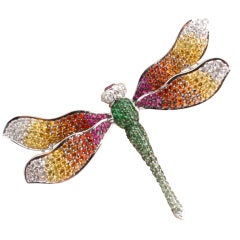 Darling Dragonfly in Dazzling Colored Stones