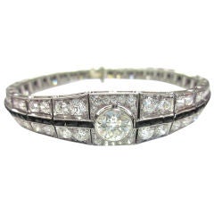 Amazing Platinum Art Deco Diamond Bracelet