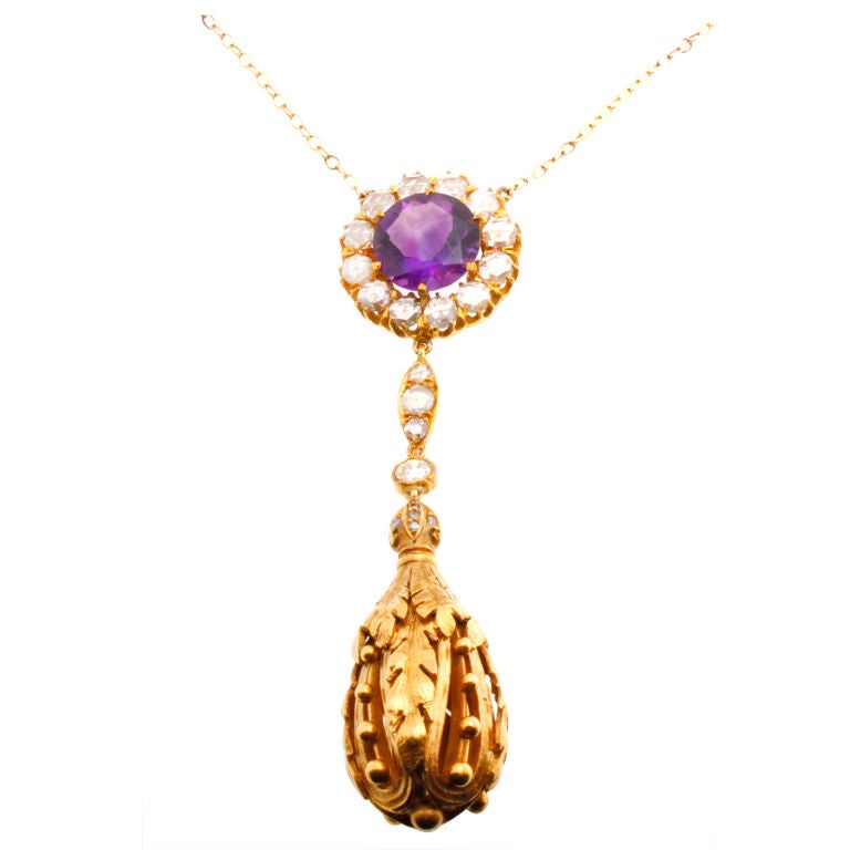 Victorian Drop Pendant Necklace at 1stDibs