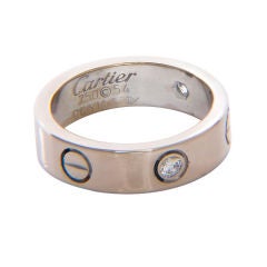 Cartier 18K White Gold 
Diamond Love Ring