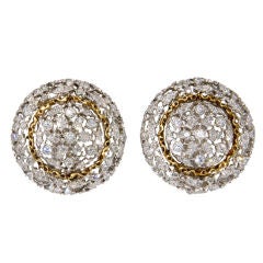 Fine 18K and Diamond Ear Clips by Buccellati