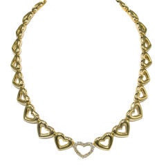 18K and Diamond Hearts Necklace by Chaumet Paris