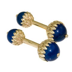 14k and lapis Cufflinks