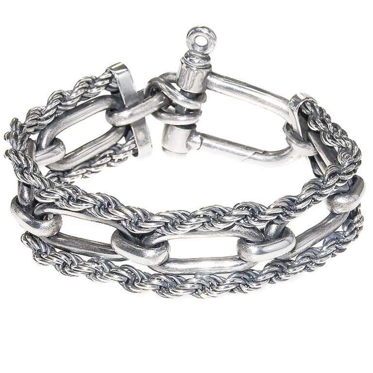 Sterling silver Nautical Bracelet by Gucci at 1stDibs | silver nautical