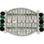 Women's Incredible Art Deco Diamond Onyx Bracelet