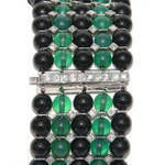 Incredible Art Deco Diamond Onyx Bracelet 1