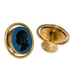 Antique Gold and Hardstone Intaglio Cufflinks