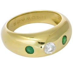 Cartier 18K Diamond and Emerald Ring