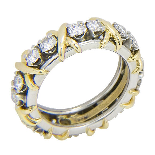 Women's Platinum 18K & Diamond Ring by Jean Schlumberger for Tiffany