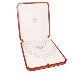 CARTIER  Cultured Pearl Necklace 11mm to 15 mm