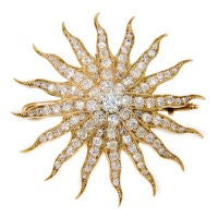 Antique Diamond Starburst Pin-Pendant