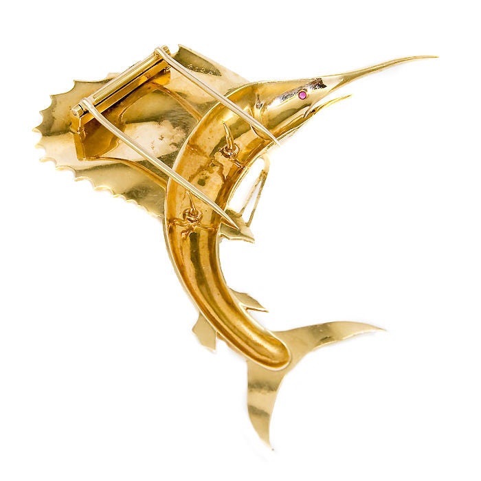 Large T&H MAUBOUSSIN Sailfish Clip Brooch