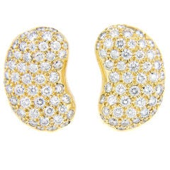Tiffany & Company Elsa Peretti Diamond Bean earrings