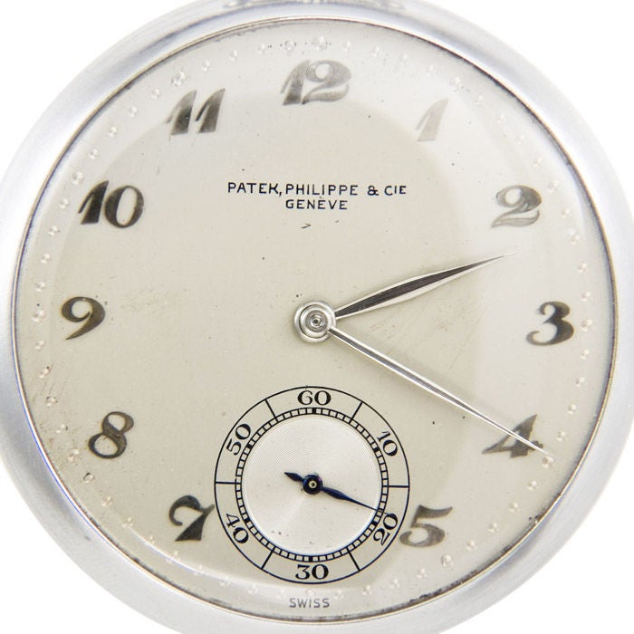 Men's Gents Patek Philippe Steel Pocket Watch