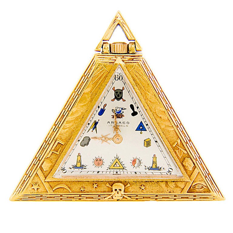 Vintage Masonic pocket watch