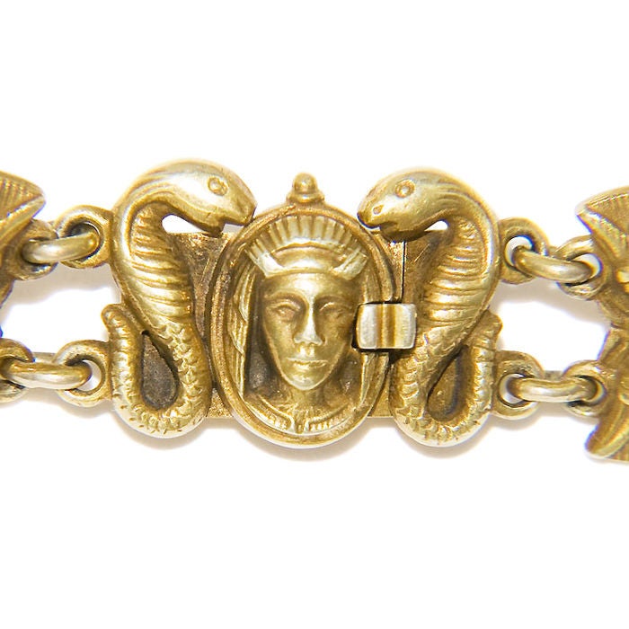 Art Nouveau Antique Gold Egyptian revival Bracelet