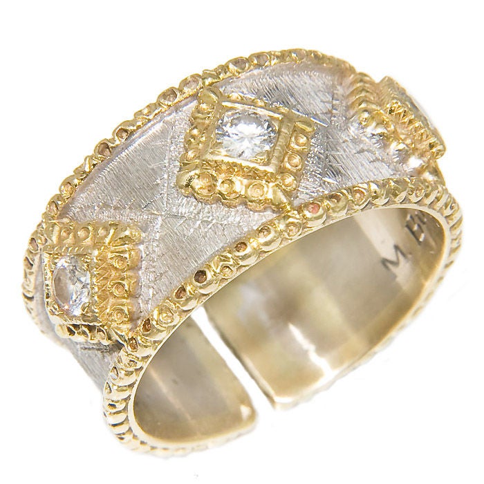 BUCCELLATI Gold and Diamond Ring 1