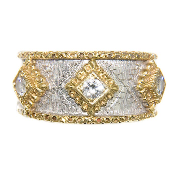 BUCCELLATI Gold and Diamond Ring 2