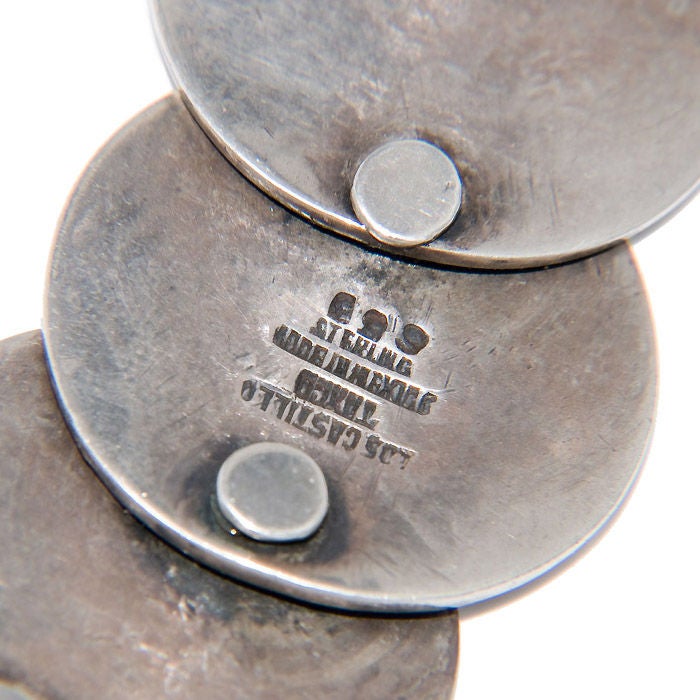 Women's LOS CASTILLO Vintage Sterling Disk Necklace