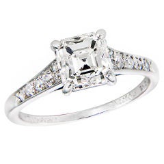 CARTIER 2 Carat Asscher cut Diamond Ring