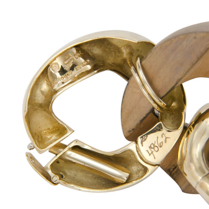 Women's SEAMAN SCHEPPS Gold And Wood Bracelet