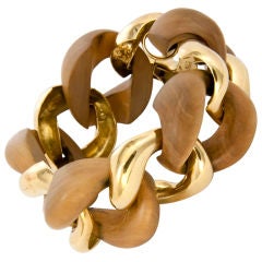 SEAMAN SCHEPPS Gold And Wood Bracelet