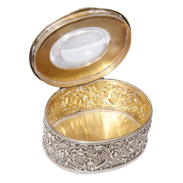 Victorian Antique Continental Gem set Snuff Box