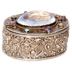 Antique Continental Gem set Snuff Box