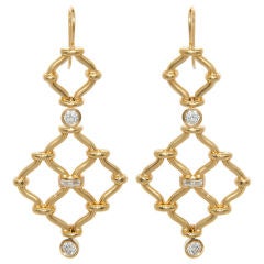 VERDURA Gold & Diamond Kensington Earrings