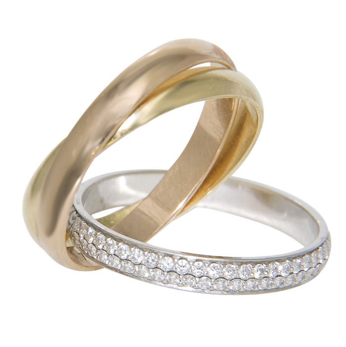Women's CARTIER Diamond Set Trinity Ring