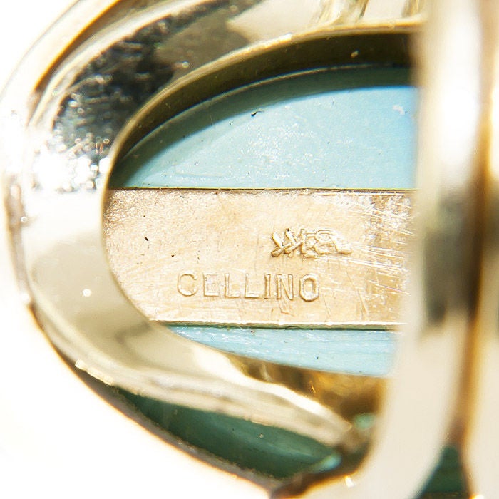 Women's Cellino  Italy Gold & Turquoise Ring