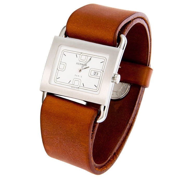 Women's or Men's HERMES Barenia Steel Wrist Watch