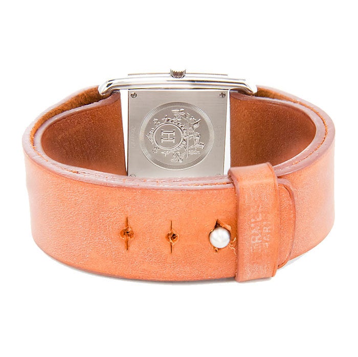 HERMES Barenia Steel Wrist Watch 1