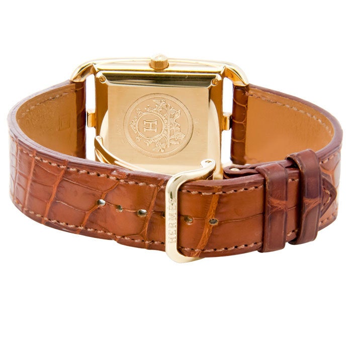 hermes cape cod watch gold