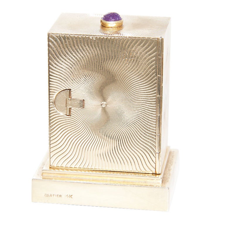 Women's or Men's CARTIER  Gold Miniature Eight Day Clock