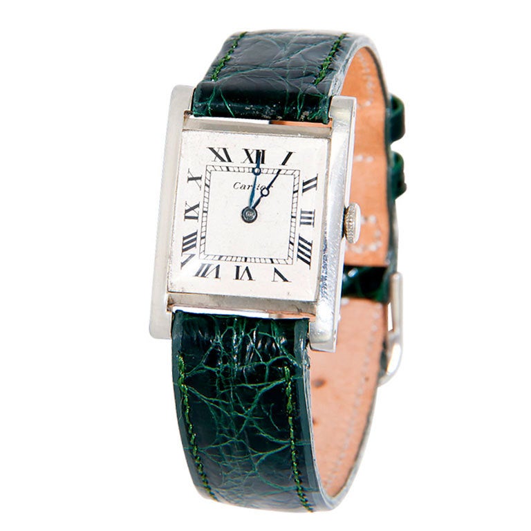 CARTIER 1930s White Gold Tank Watch at 1stDibs | cartier eiskühler 1930, 1930  cartier watch, 1930s cartier watch