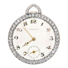 AUDEMARS PIGUET Art Deco Taschenuhr aus Platin mit Diamanten