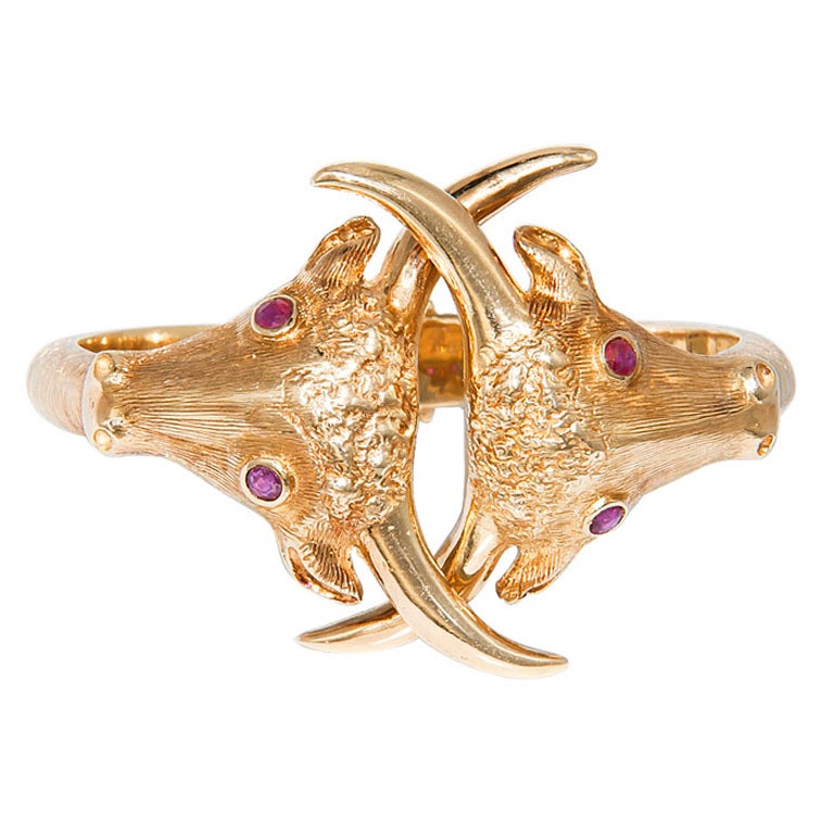 PAUL FLATO  Double Longhorn Bracelet