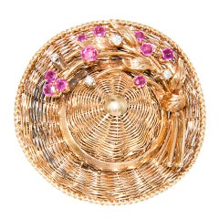 TIFFANY & CO. Straw Hat Brooch