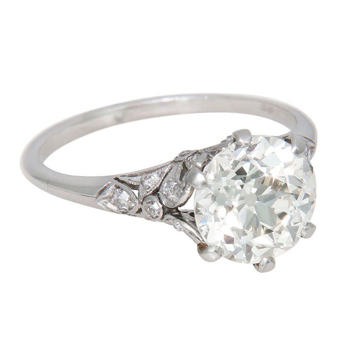 Women's Antique 2.94 Carat Diamond Engagement Ring