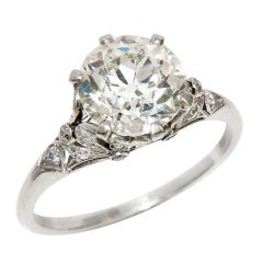 Antique 2.94 Carat Diamond Engagement Ring