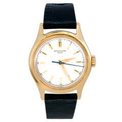 Vintage PATEK PHILIPPE Rare Yellow Gold Ref 565 with Center Seconds circa 1950s