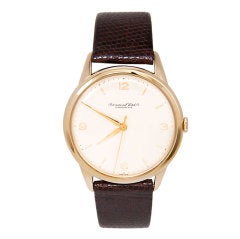 Vintage IWC Rose Gold Center Seconds Wristwatch circa 1950s