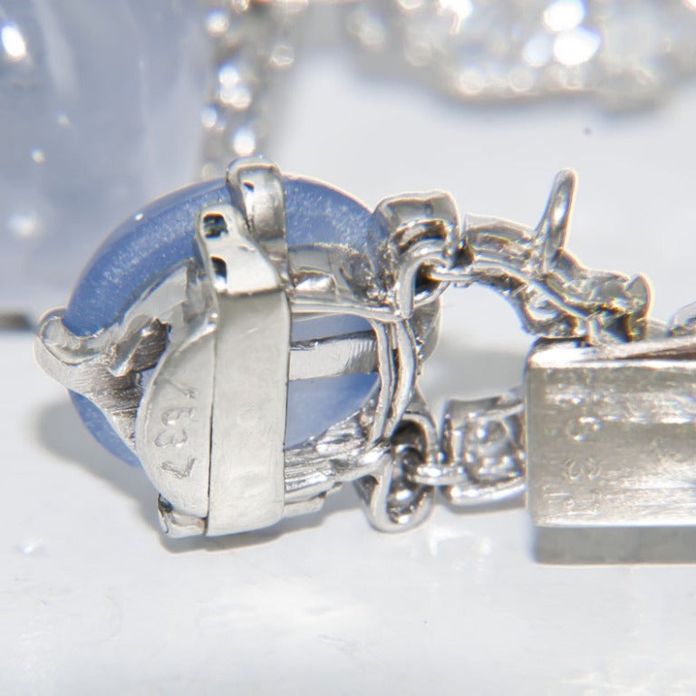 Art  Deco Diamond and Star Sapphire Bracelet 1