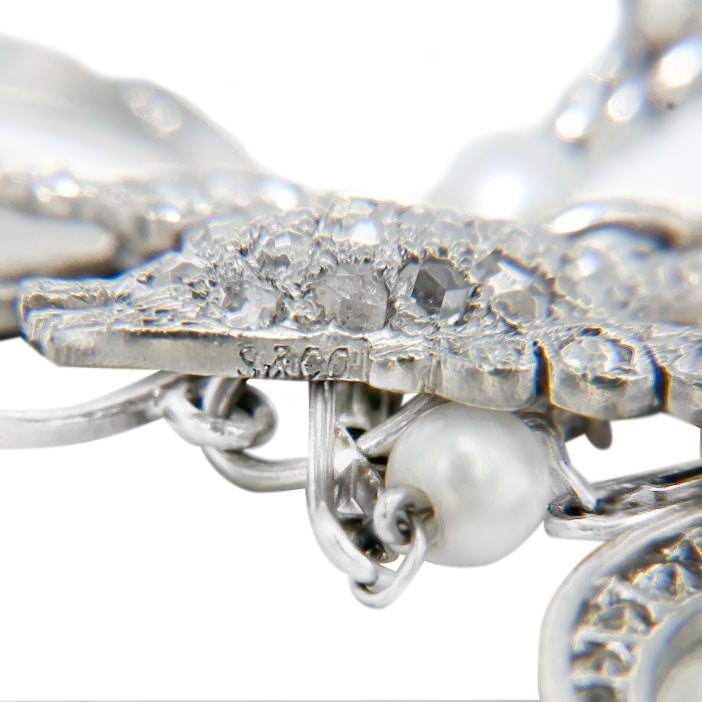 SHREVE & CO. Art Deco Diamond Platinum Charm Bracelet 3