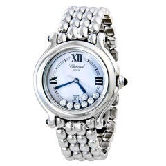CHOPARD Lady's Stainless Steel Happy Diamond Wristwatch