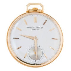 Retro Patek Philippe Yellow Gold Dress Pocket Watch