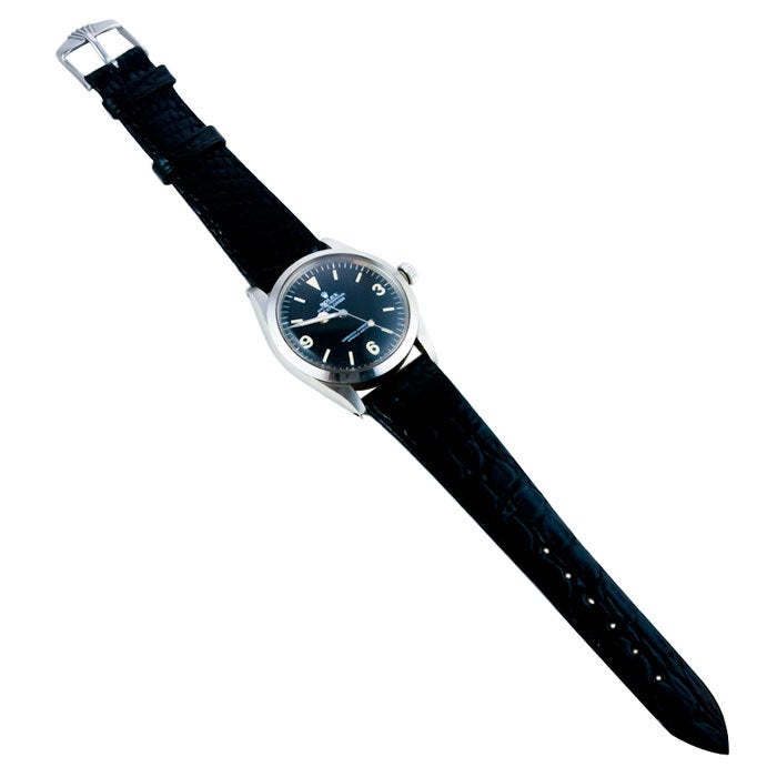 Women's or Men's ROLEX Stainless Steel Explorer Wristwatch circa 1963