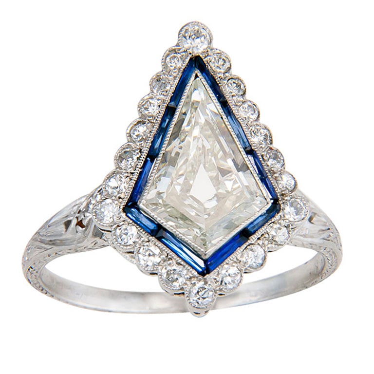 1920s Kite shape Diamond Ring