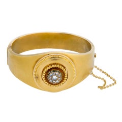 Victorian Gold and Diamond Bangle Bracelet